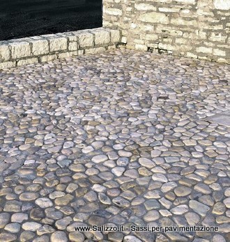Piazzetta Parcheggio In Ciottoli Di Fiume Salizzo De Cogoli Sassi Per Pavimenti E Muri Salizzo De Cogoli